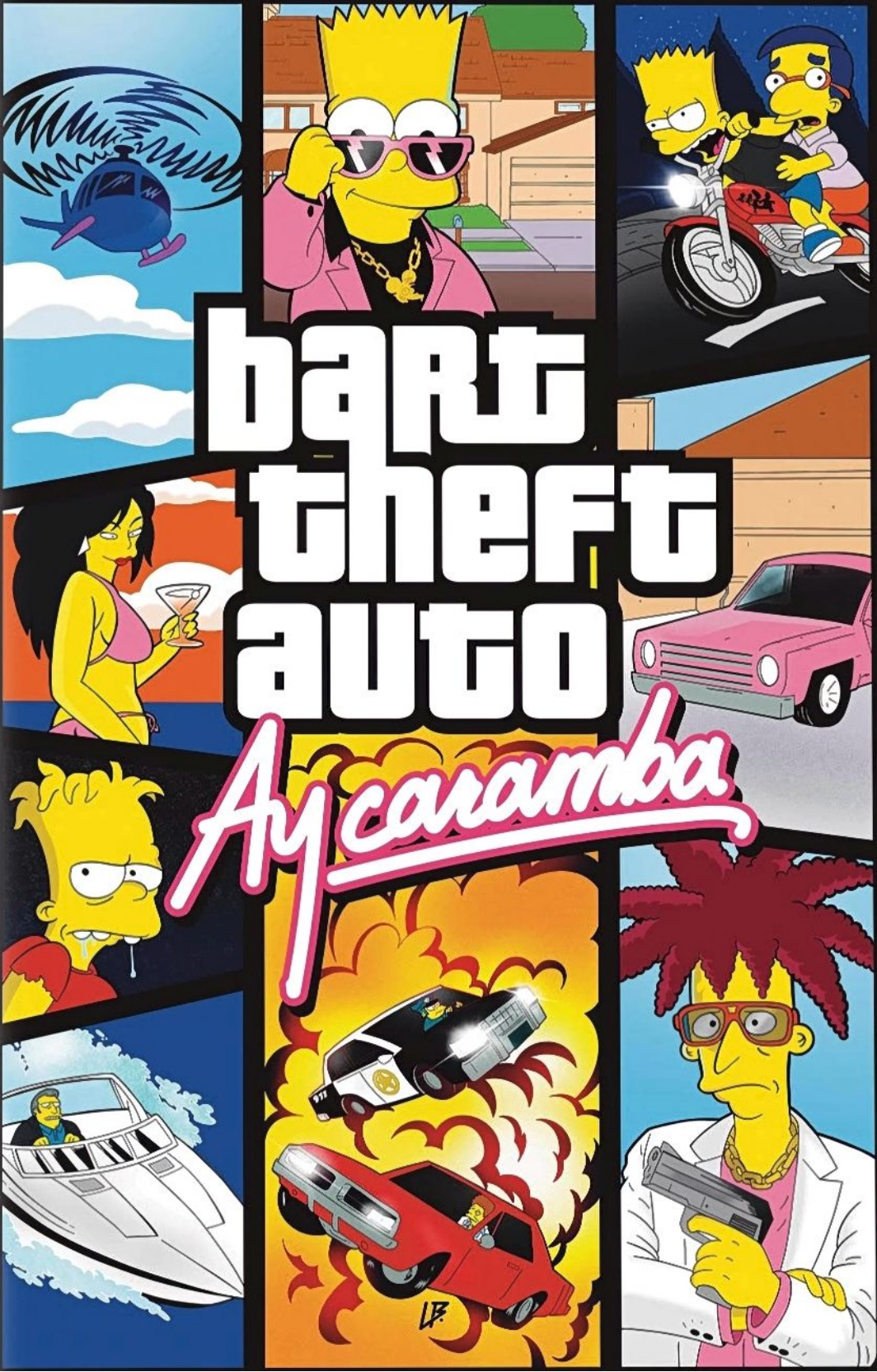 Artbook/Paper - Bart Simpson - GTA Homage - Aycaramba - Signed by Artist W/COA