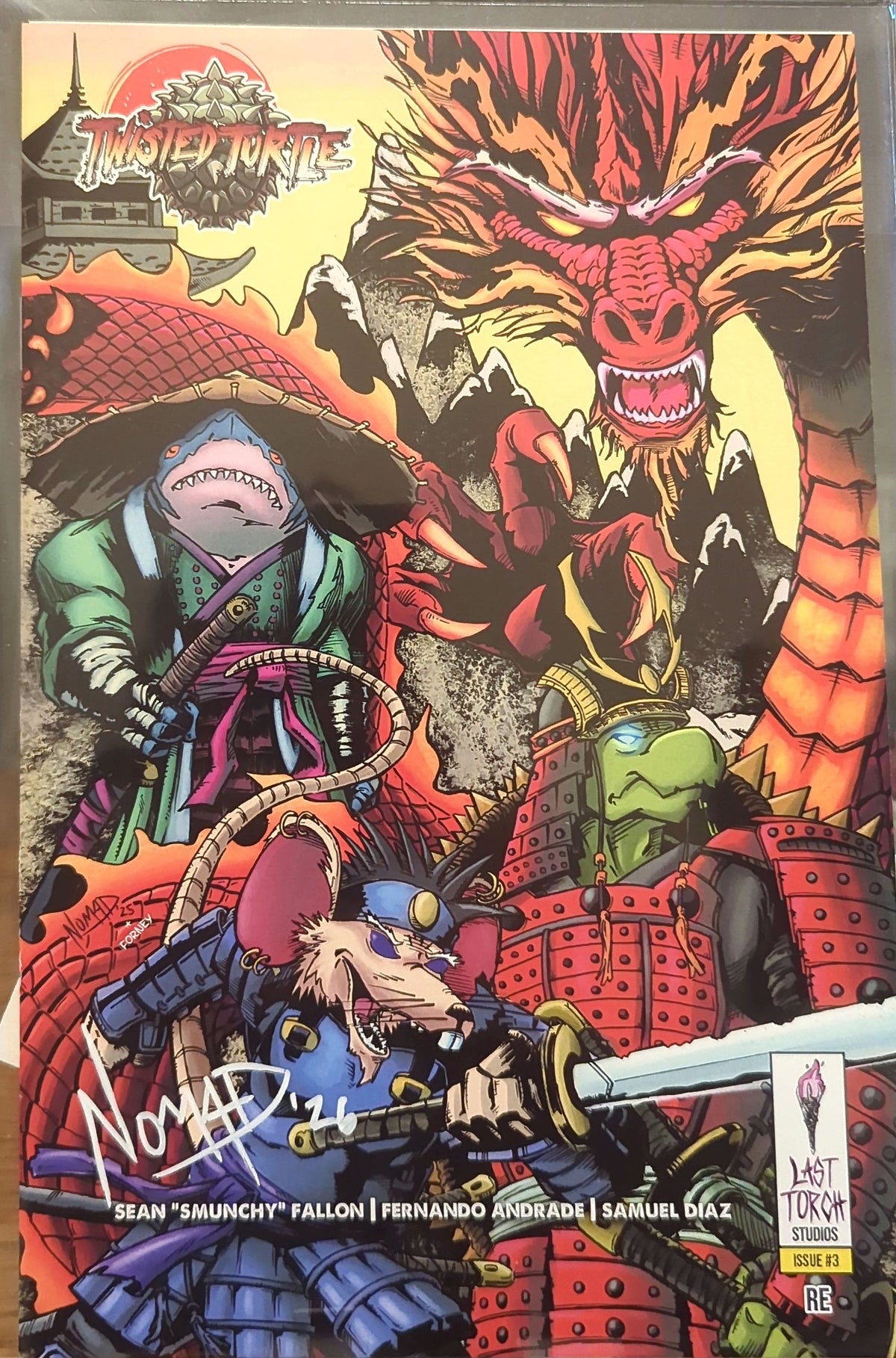 Damon Pelican - Twisted Turtle - Samurai Edition - Day Version - Retailer Exclusive - Signed W/COA