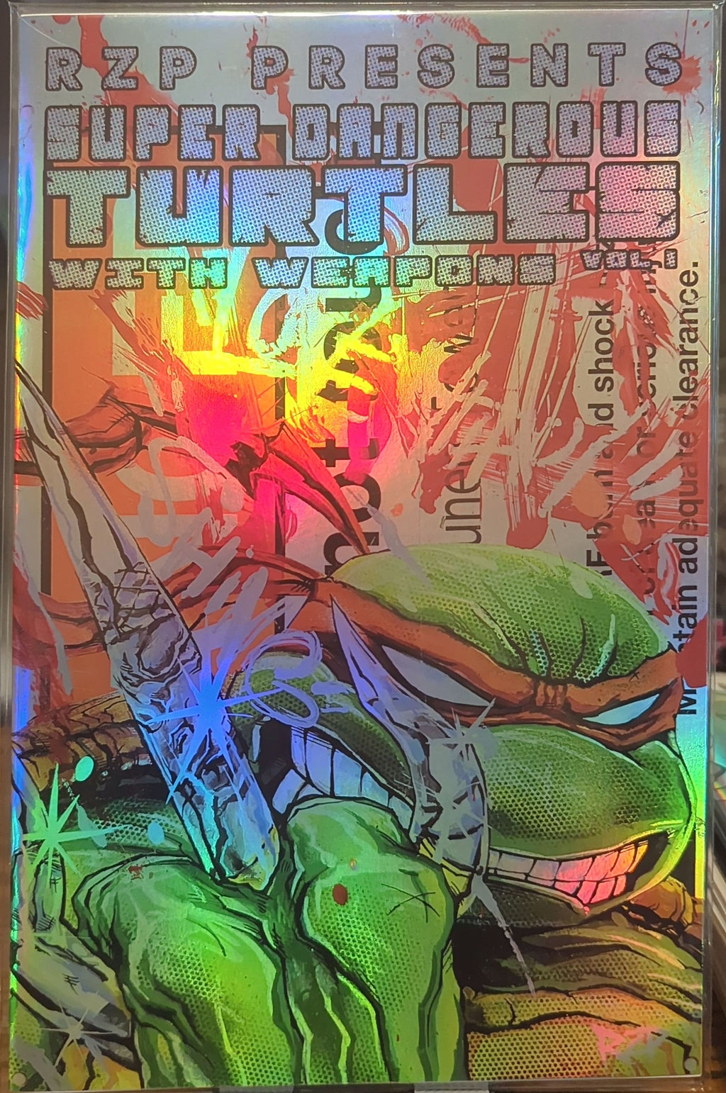 RZP - Sketchbook - Foil - Presents Super Dangerous Turtles With Weapons - Raph