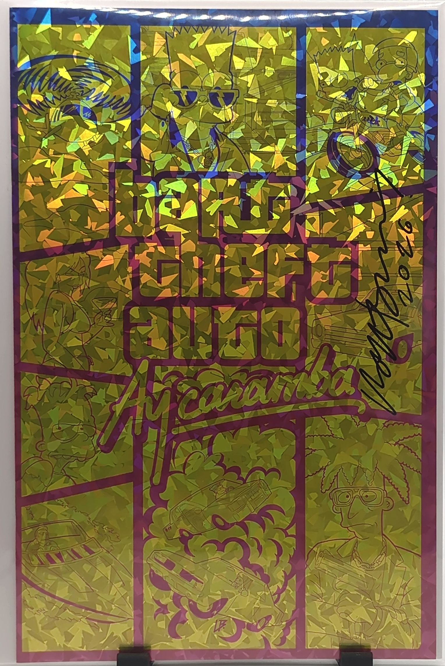 Artbook/Crystal Variant - Bart Simpson - GTA Homage - Aycaramba - Signed by Artist W/COA