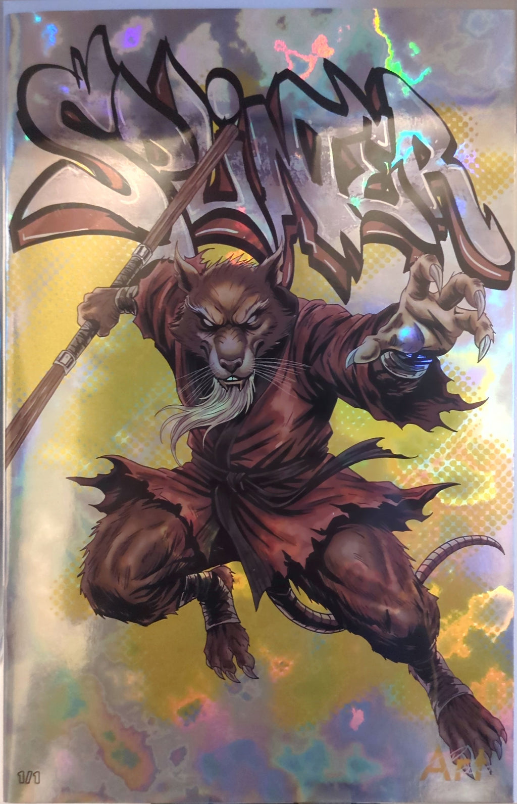 Exclusive 1/1's Artbook by J.Pedro - TMNT - Splinter, Casey Jones, Hun and the Rat King