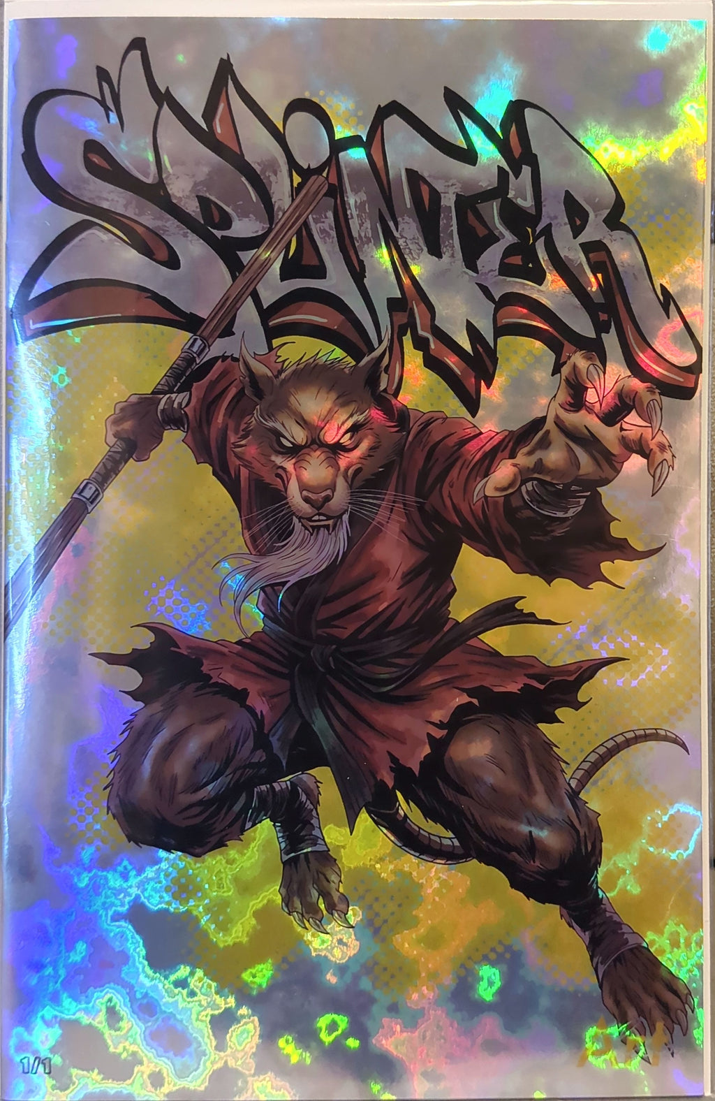 Exclusive 1/1's Artbook by J.Pedro - TMNT - Splinter, Casey Jones, Hun and the Rat King