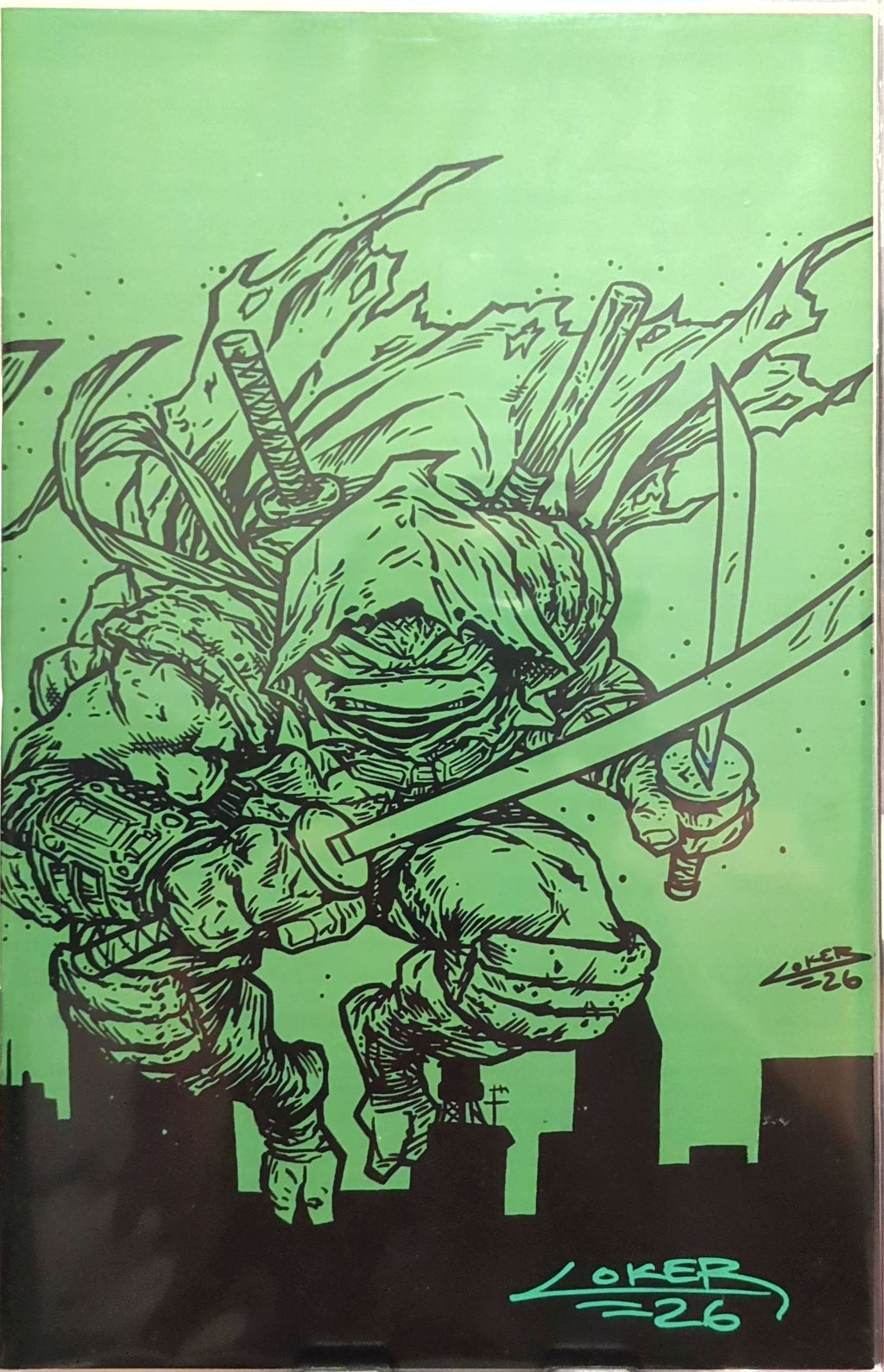 Wesley Coker - Artbook - TMNT - Last Ronin - W/Duel Swords - Signed W/COA