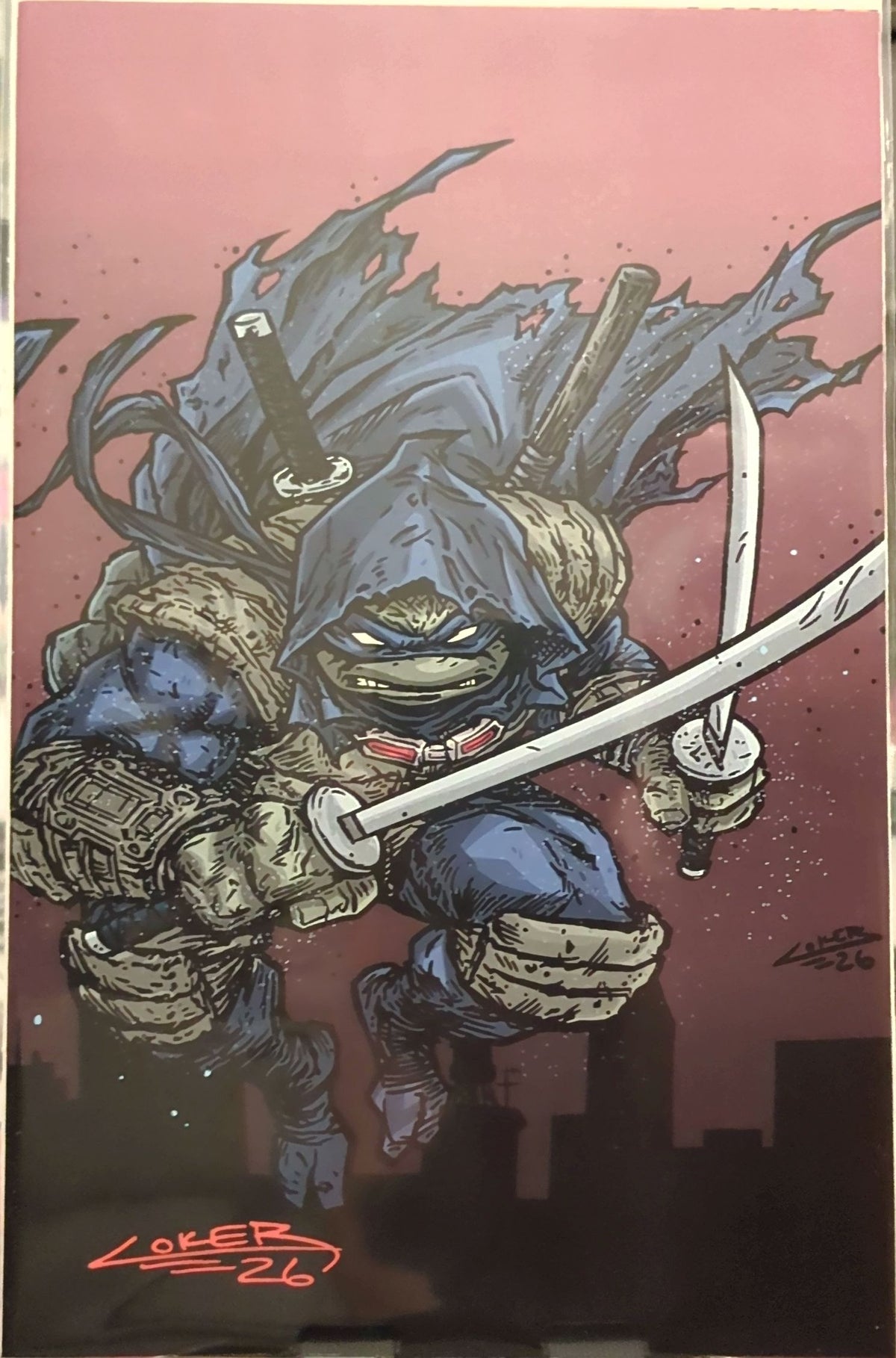 Wesley Coker - Artbook - TMNT - Last Ronin - W/Duel Swords - Signed W/COA