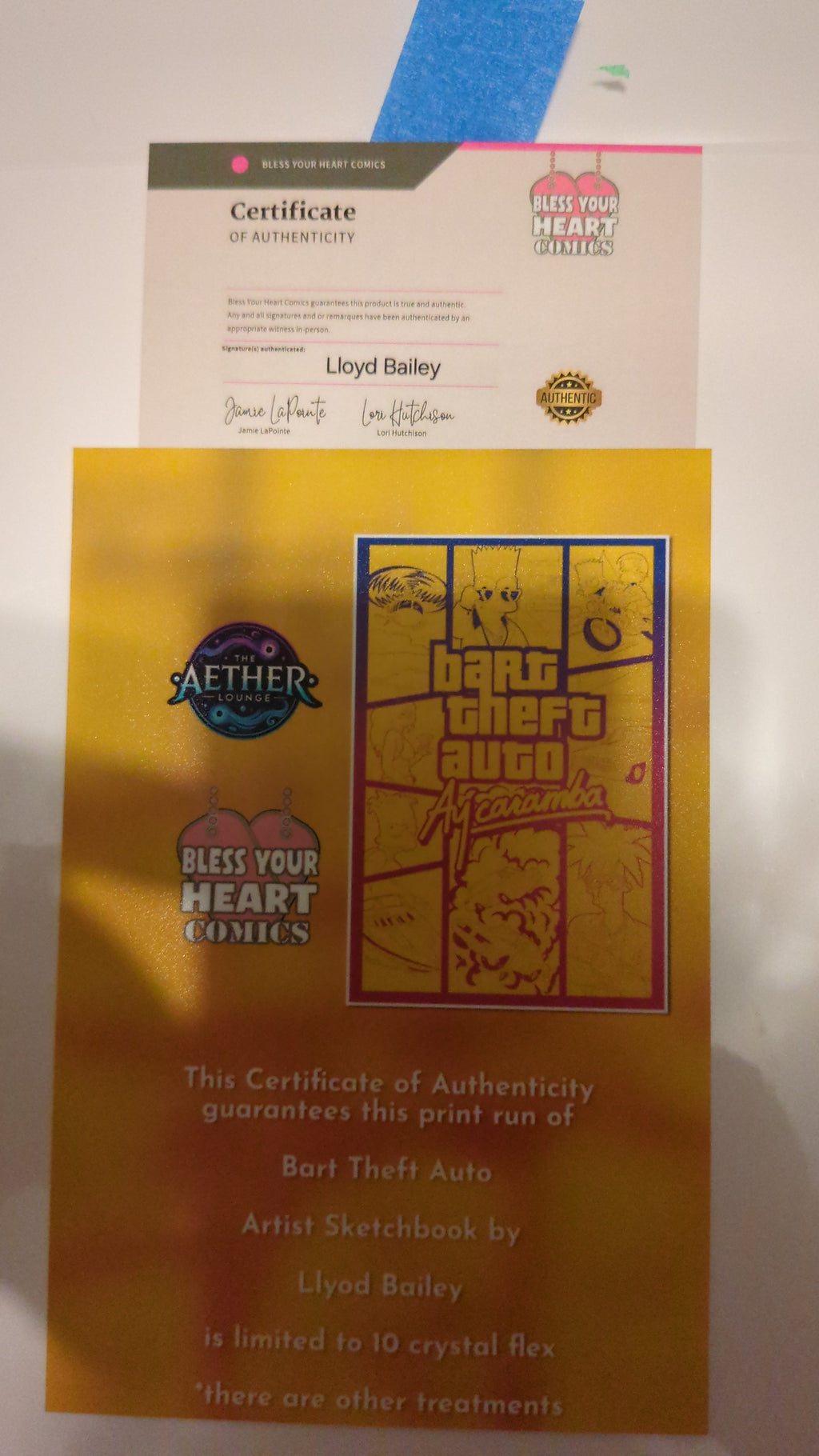 Lloyd Bailey - Artbook - Crystal Variant - Bart theft auto - Homage to GTA - Sign W/Coa