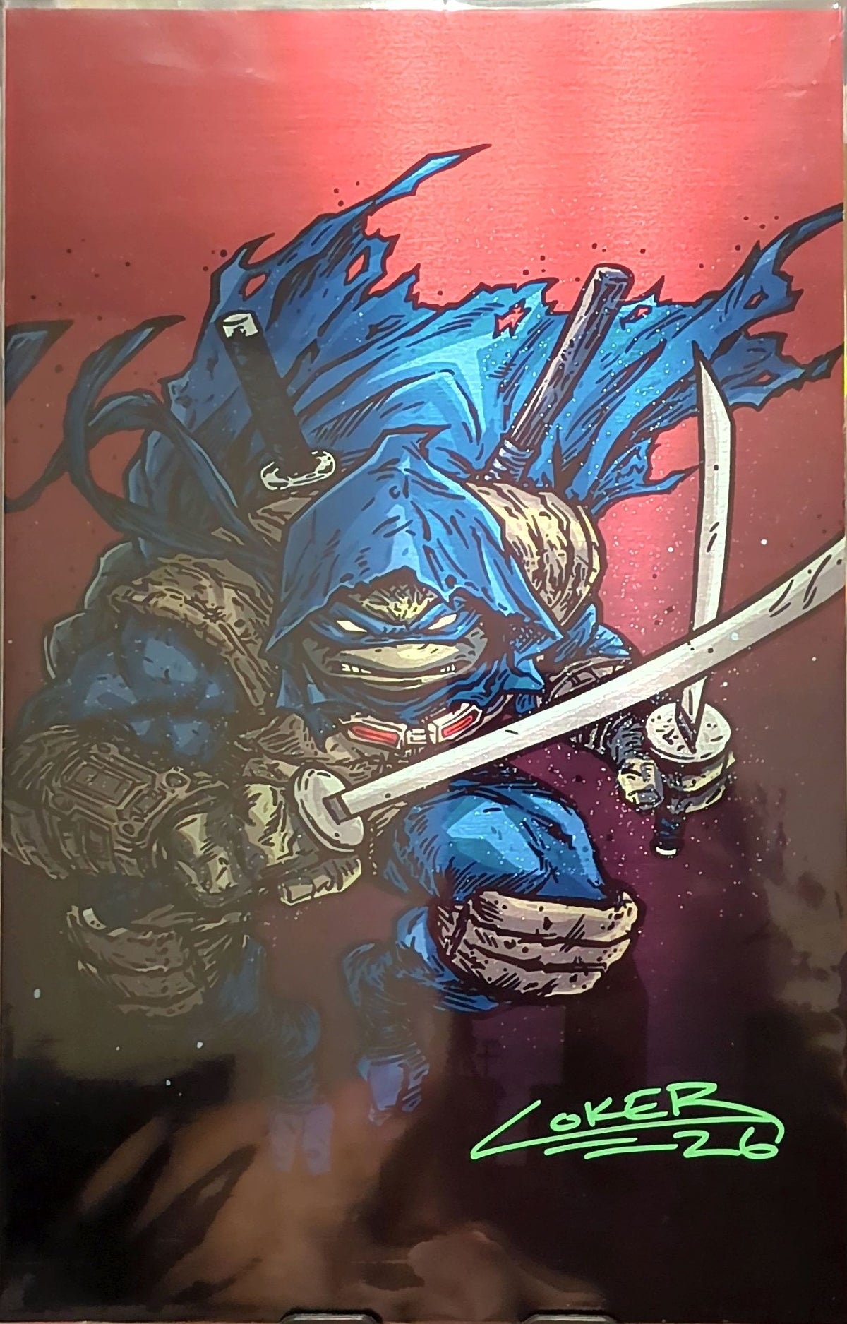 Wesley Coker - Artbook - TMNT - Last Ronin - Metal - W/Duel Swords - Signed W/COA